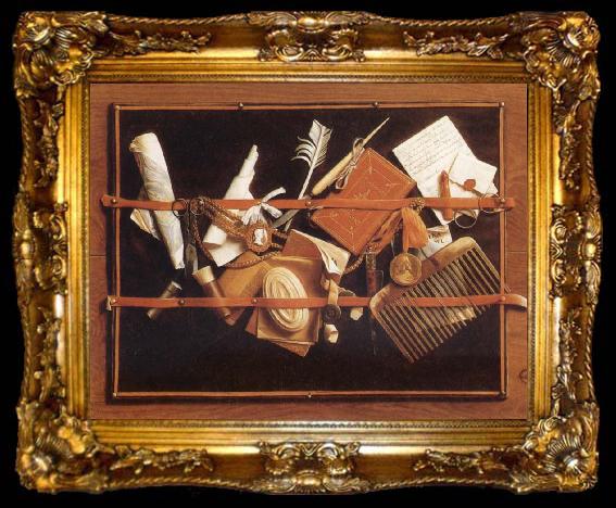 framed  Samuel van hoogstraten Still Life, ta009-2